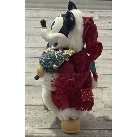 Mickey & Co‎ VTG Fabric Mache Figurines 8" Christmas Santa Mickey & Minnie Mouse - Picture 6 of 16